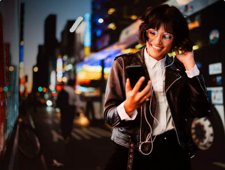 Woman looking at phone