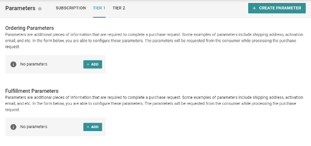 Parameters Ordering Fulfillment