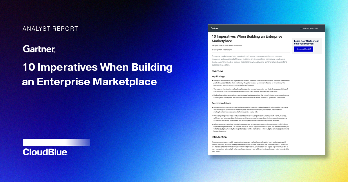 10 Imperatives When Building an Enterprise Marketplace | CloudBlue